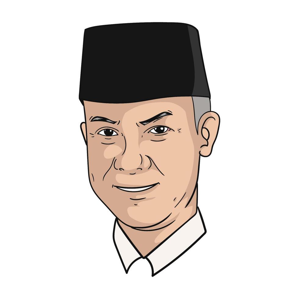 Ganjar pranowo vector