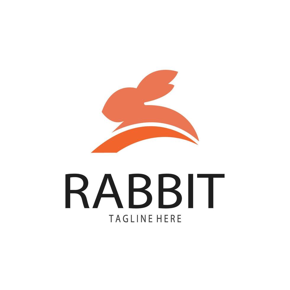rabbit or bunny logo vector
