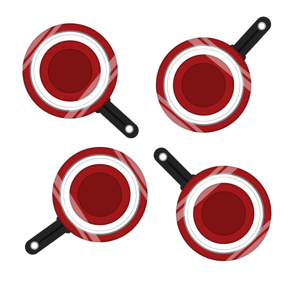 Red Frying Pan, Cartoon Vector Image