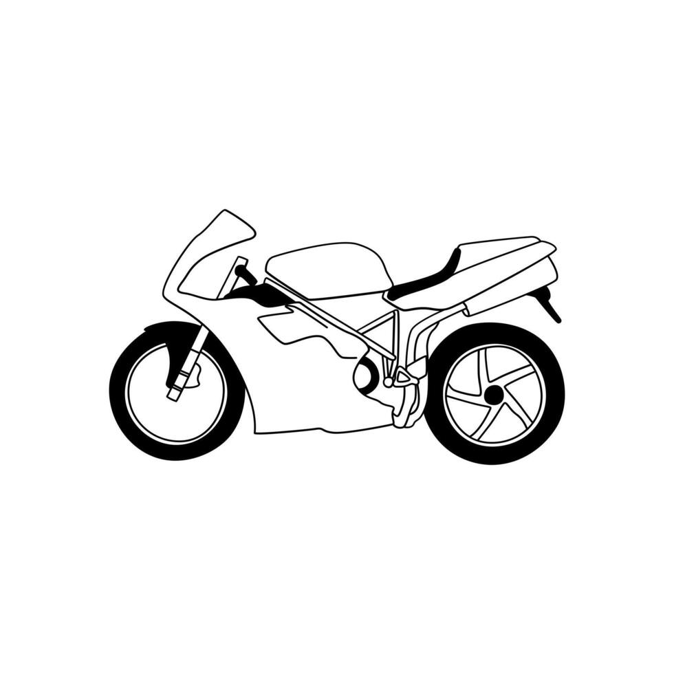 corredor del café motocicleta línea Arte vector