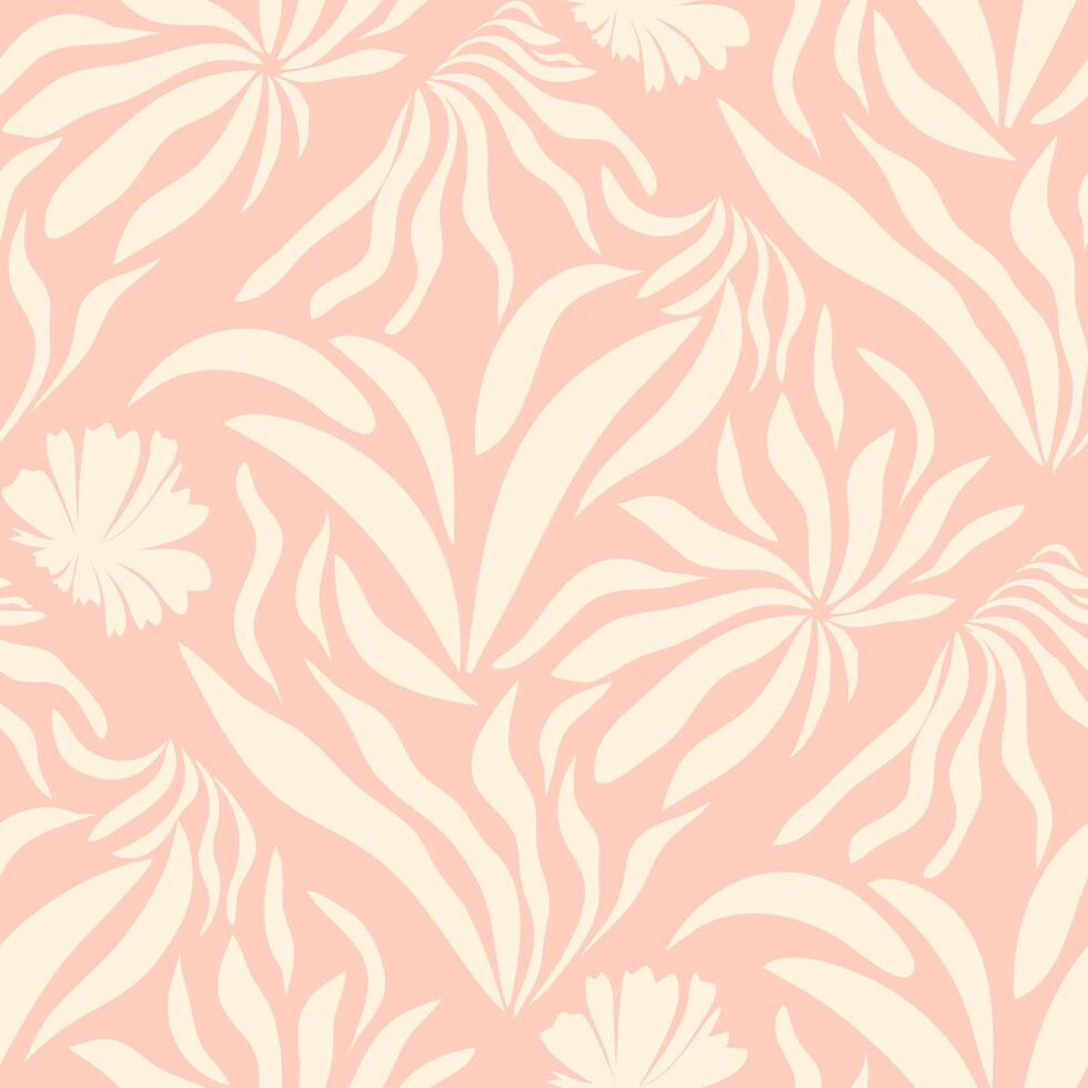 Hand draw botanical seamless patterns. Simple flat modern drawing. Floral texture collection for textile ,paper wrap and fashion design. Spring botanical print. Vector illustration.
