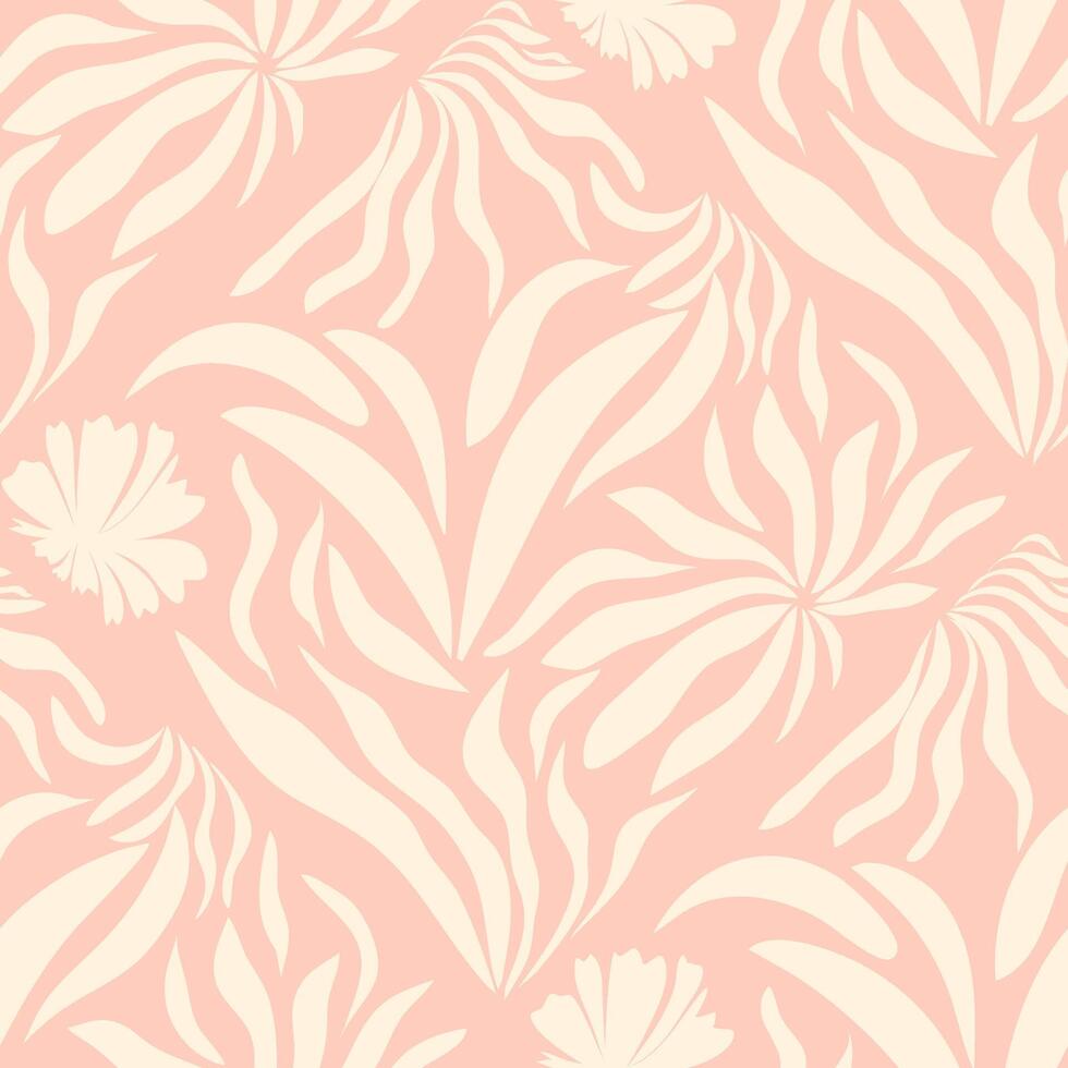 mano dibujar botánico sin costura patrones. sencillo plano moderno dibujo. floral textura colección para textil ,papel envolver y Moda diseño. primavera botánico impresión. vector ilustración.