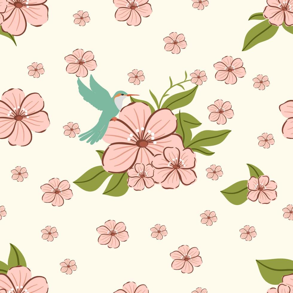 Hand draw botanical seamless patterns. Simple flat modern drawing. Floral collection for textile ,paper wrap and fashion design. Spring botanical print. Vector illustration.