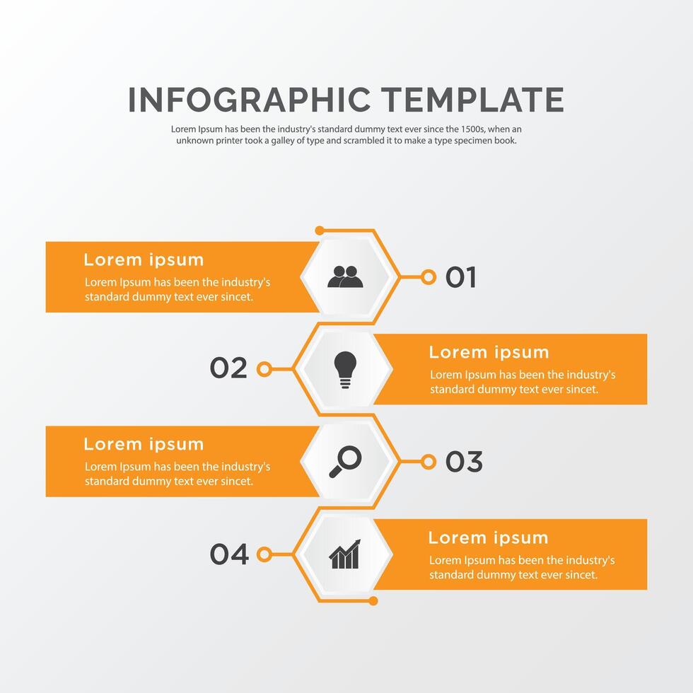 proceso infografía diseño 4 4 paso con icono vector