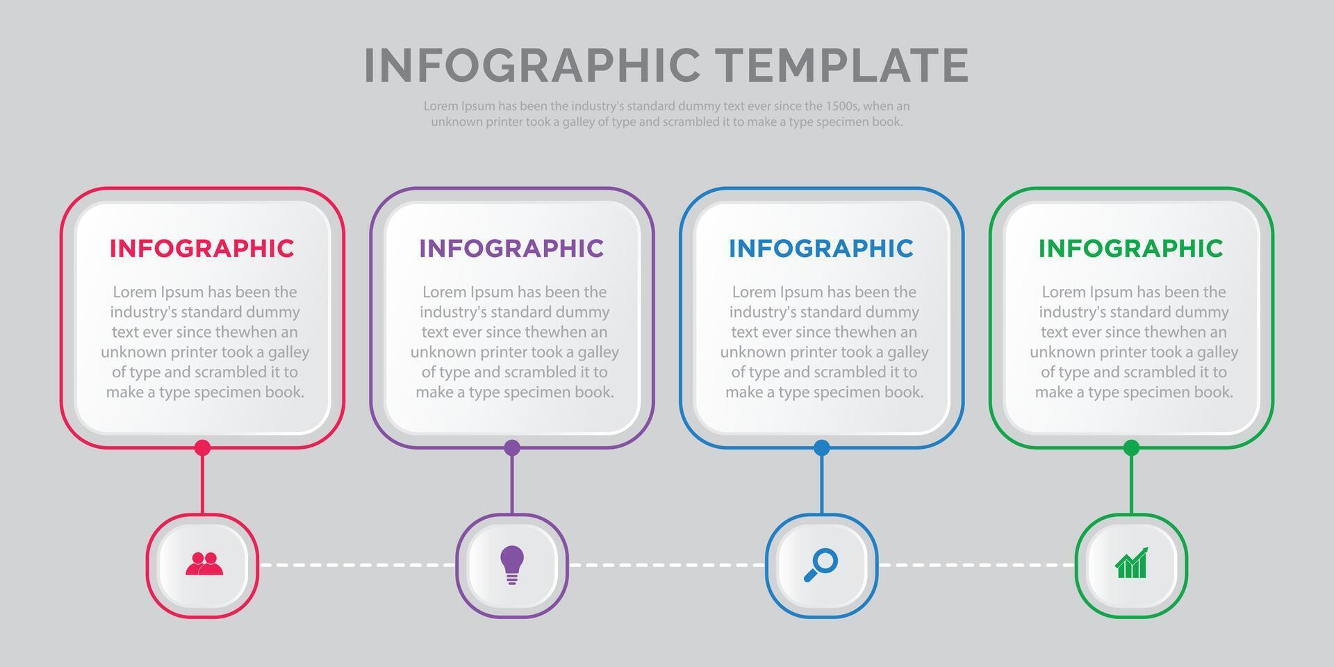 Process business infographic thin line with square template design with icons and 5 options or steps. vector