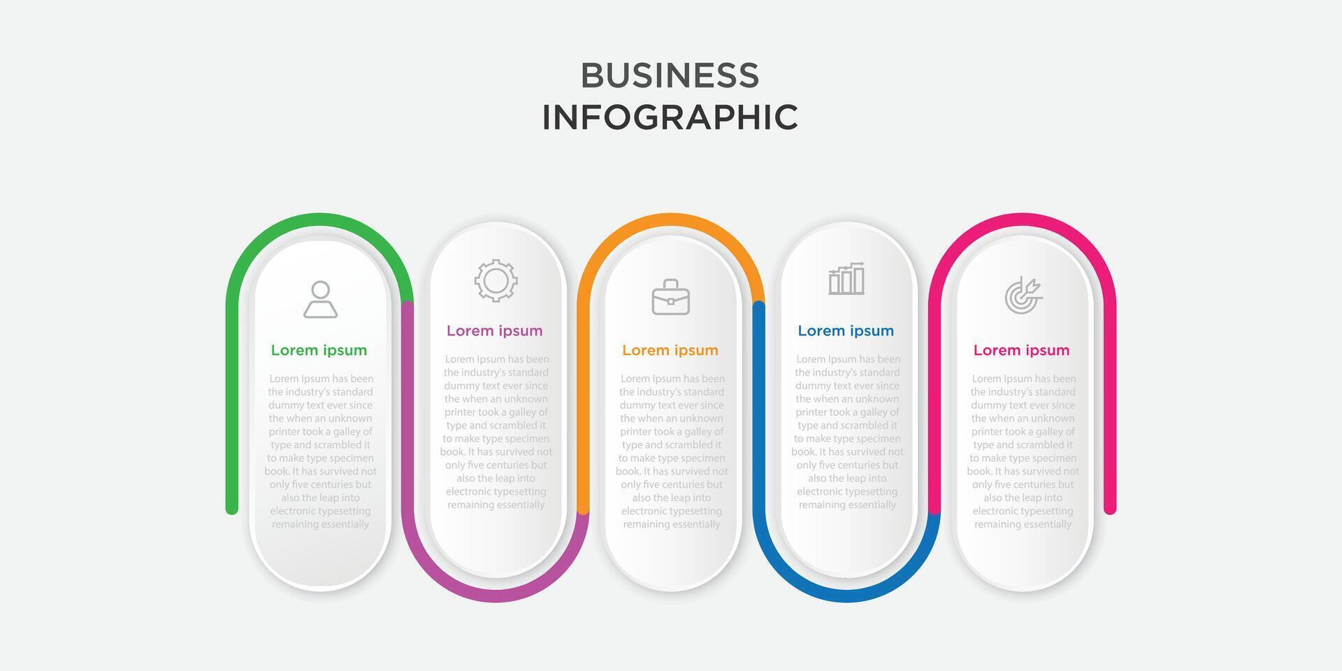 negocio infografía modelo creativo diseño 4 4 paso con icono vector