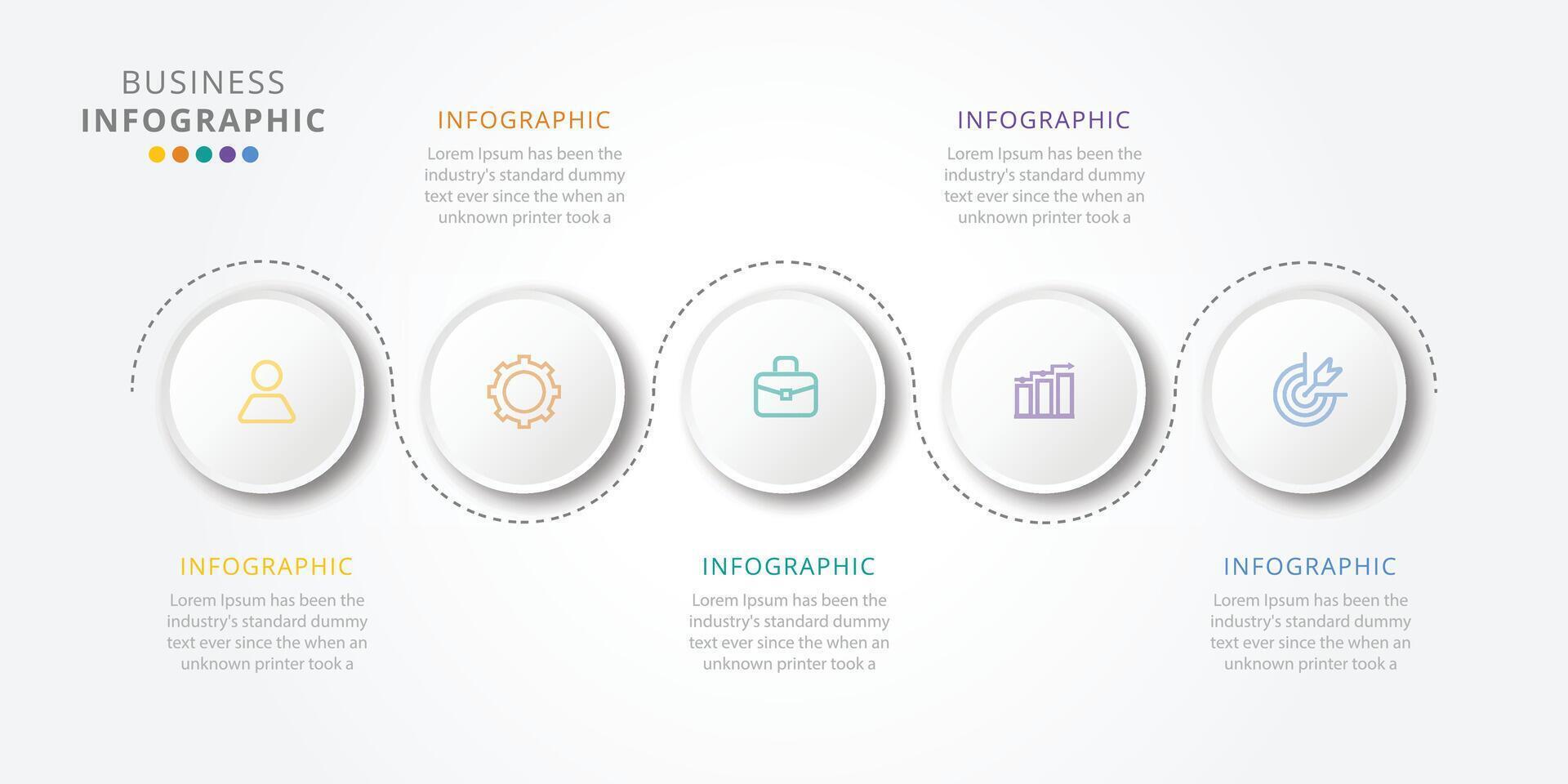 Business infographic template creative design 4 step with icon vector