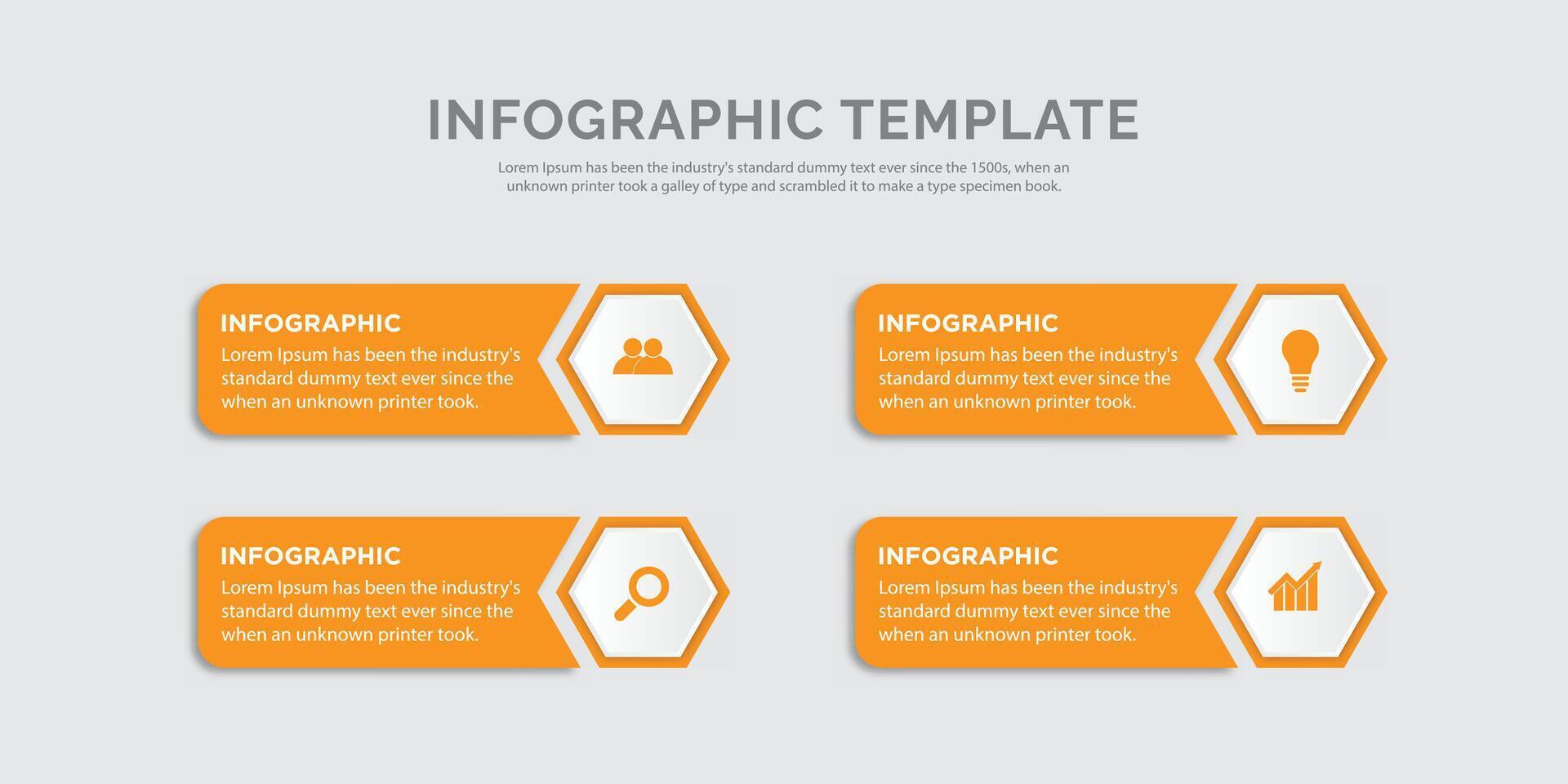 Infographic 4 steps with icon template vector design