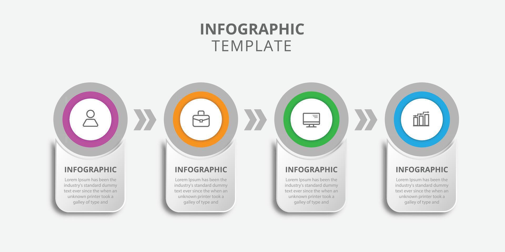 Business infographic template creative design 4 step with icon vector