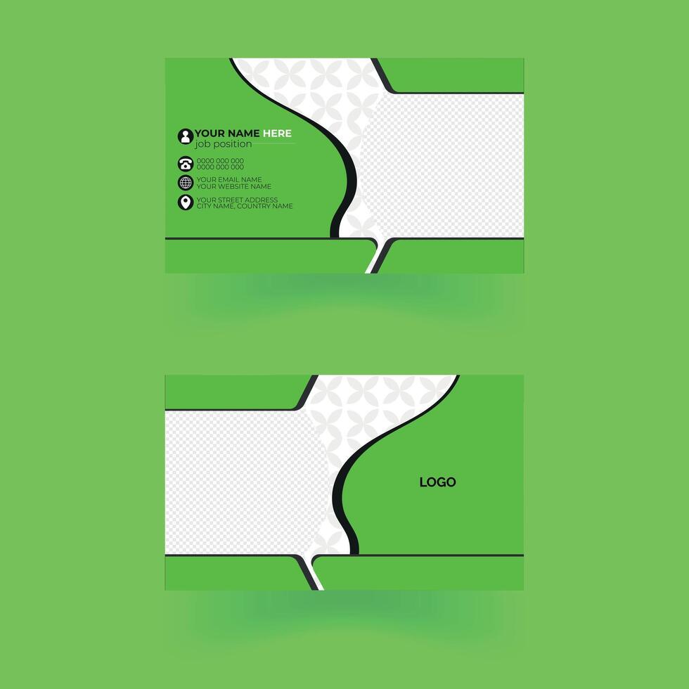 Creative Abstract stylish wave business card template design vector