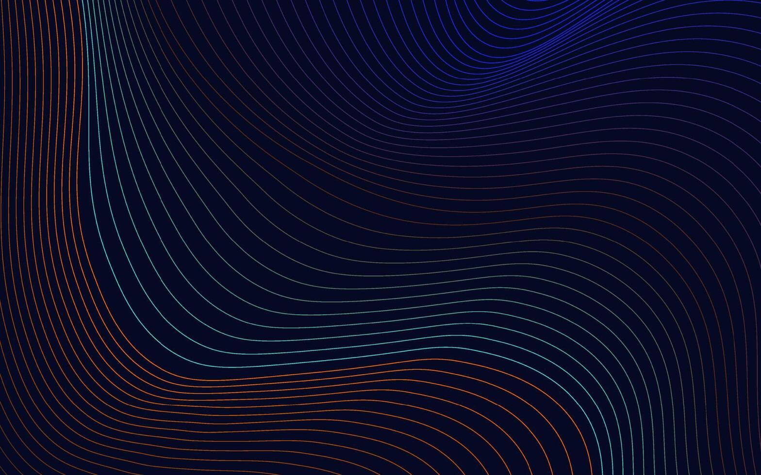 Abstract technology with dynamic wavy lines vector