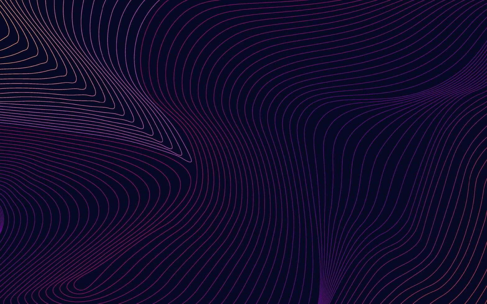 Abstract technology with dynamic wavy lines vector