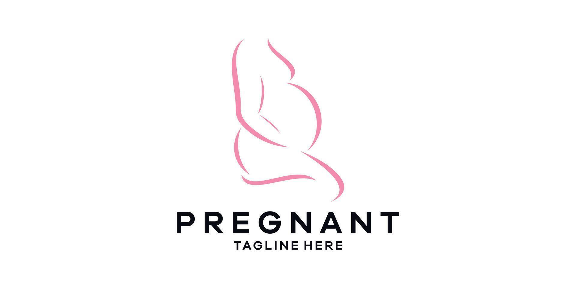 pregnancy logo design, pregnancy health, logo design template, symbol idea. vector