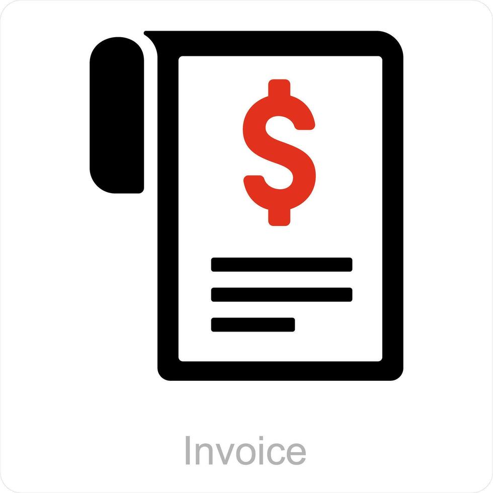 Invoice and bill icon concept vector