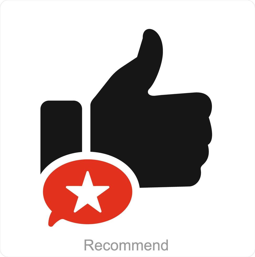 Recommend and comment icon concept vector