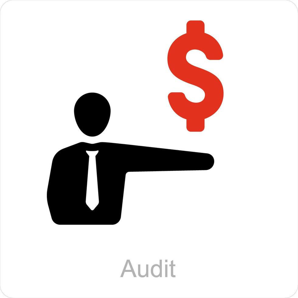 Audit and accountant icon concept vector