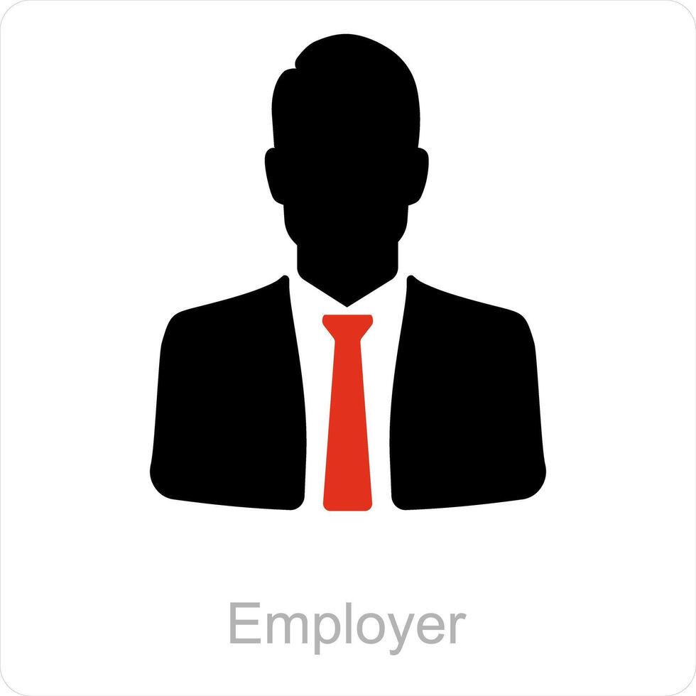 Employer and company lead icon concept vector