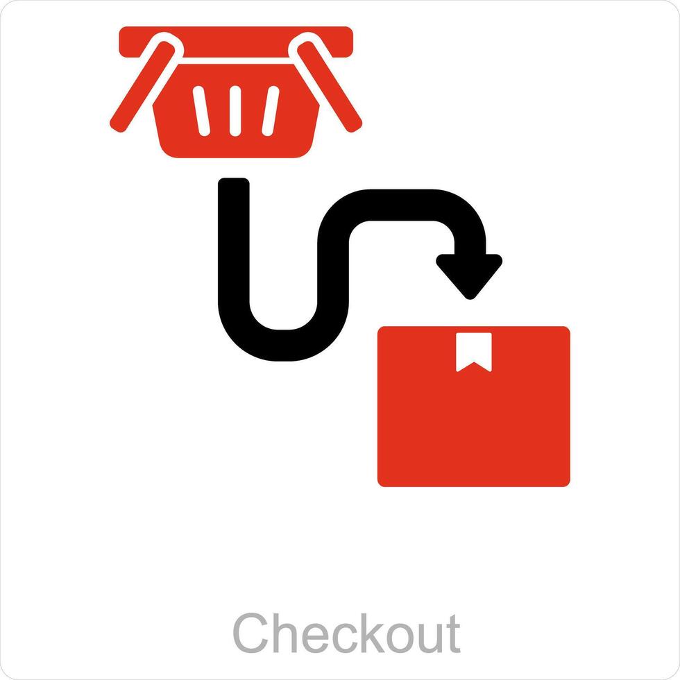 Checkout and store icon concept vector