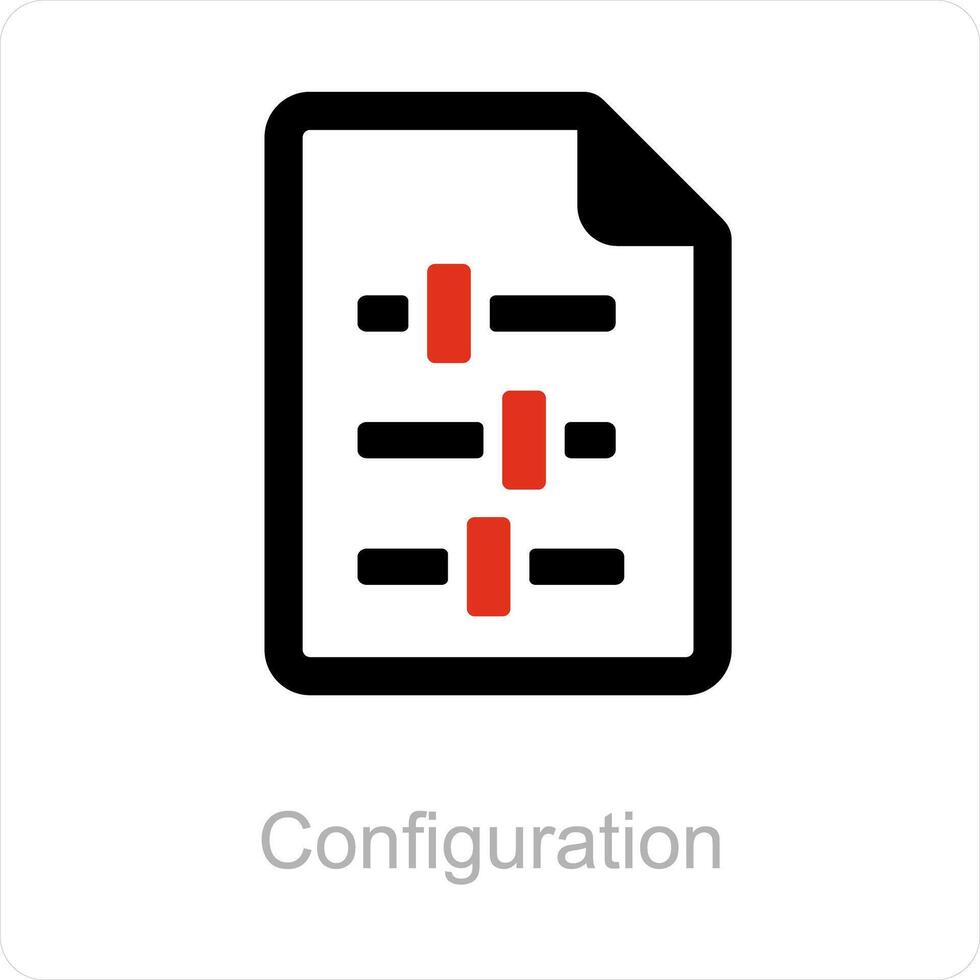 configuration and optimization icon concept vector