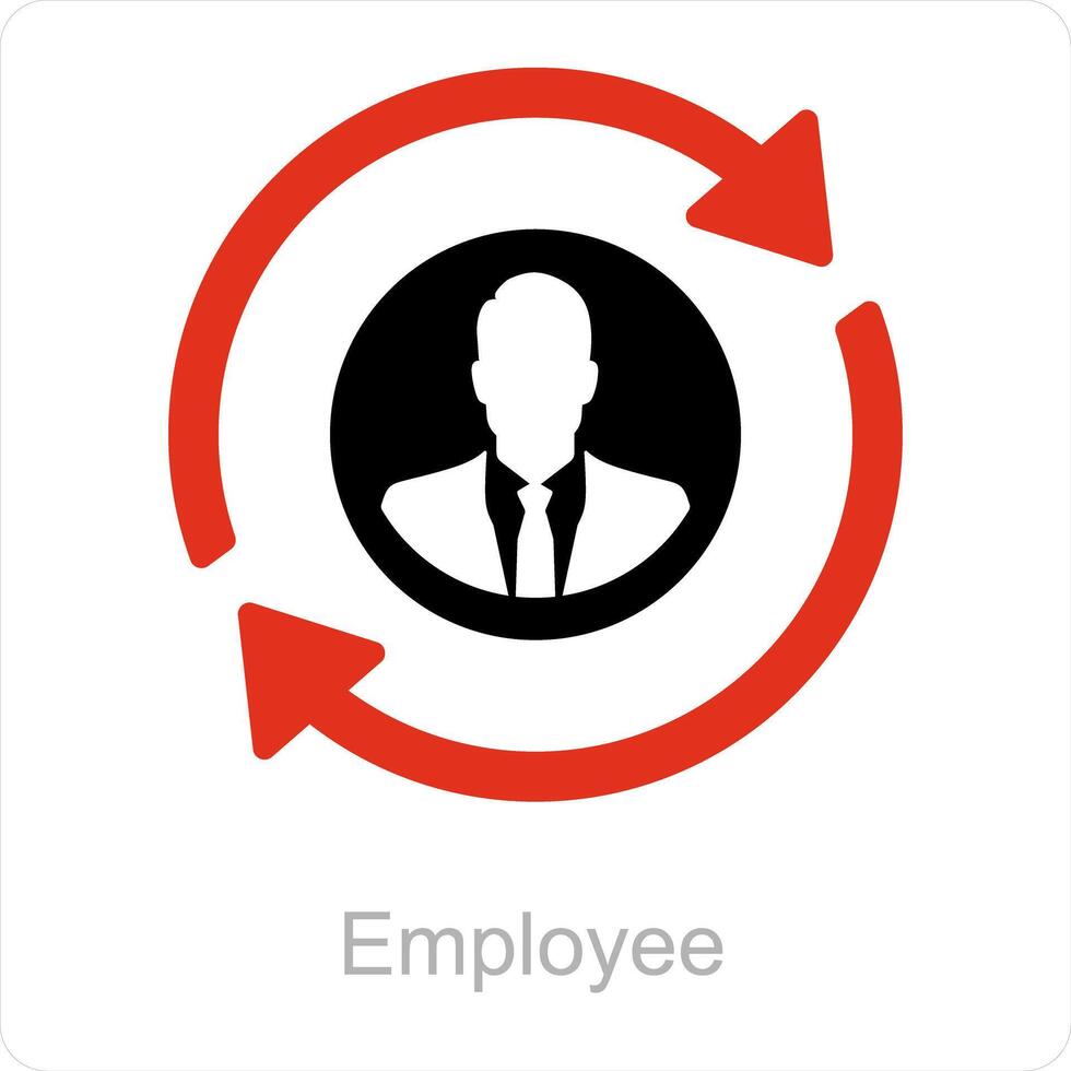 Employee and man icon concept vector