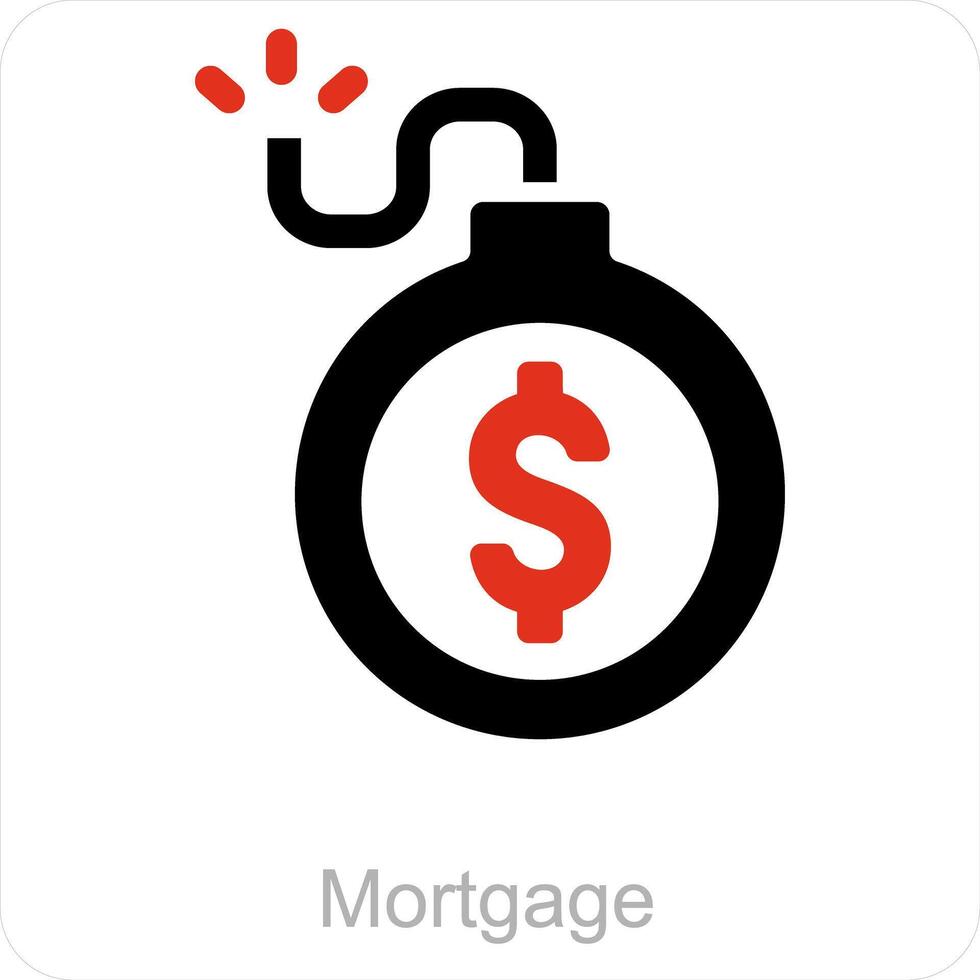 Mortgage and loan icon concept vector