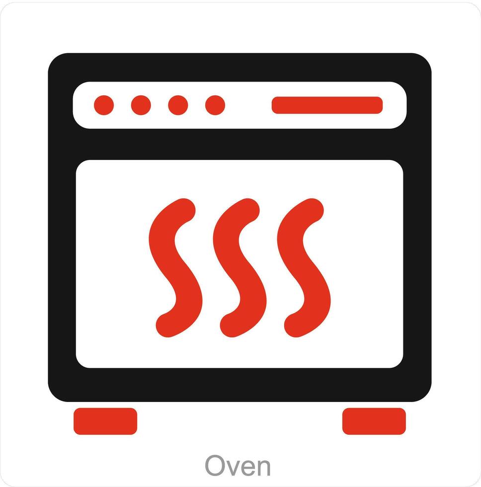 Oven and appliances icon concept vector