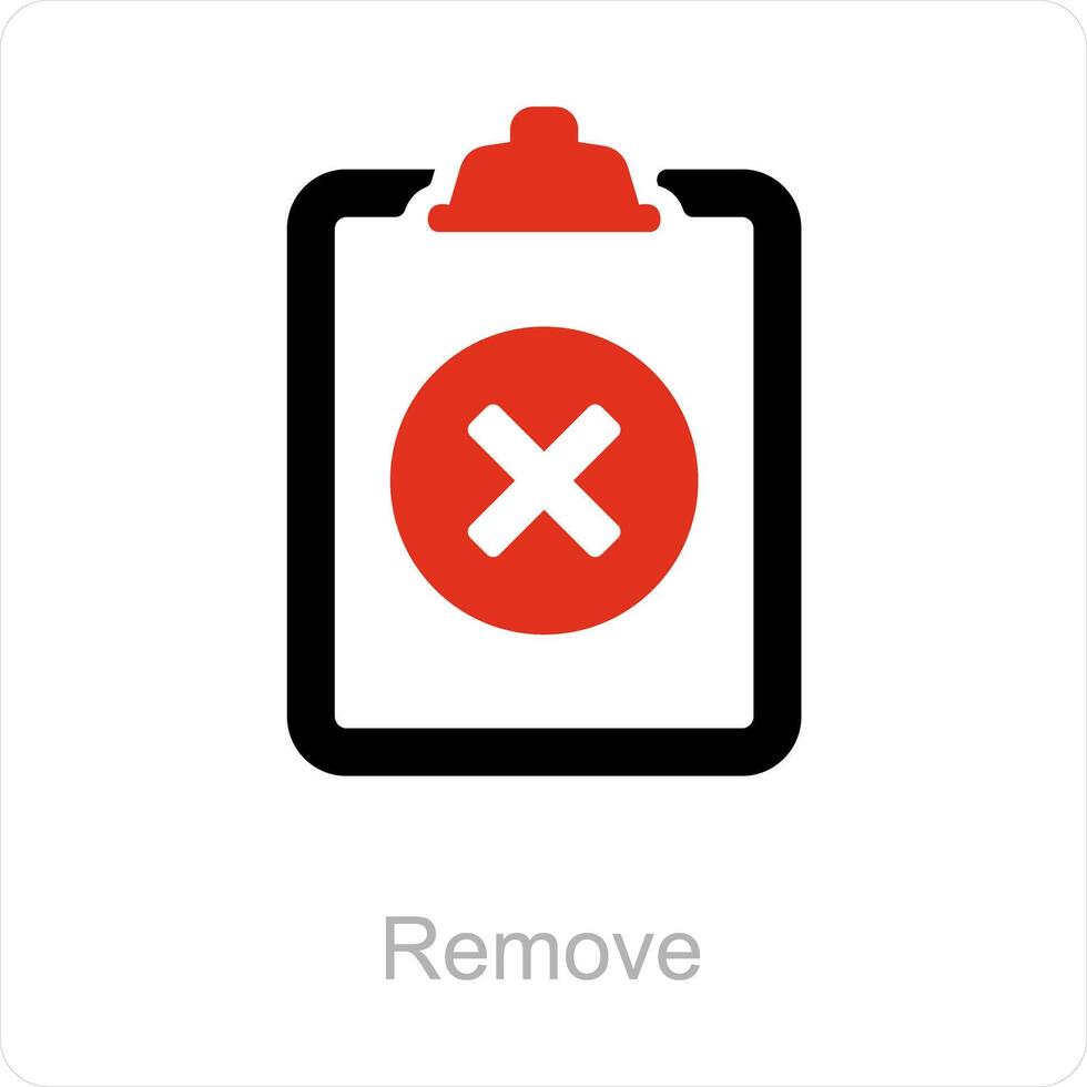 remove and delete icon concept vector