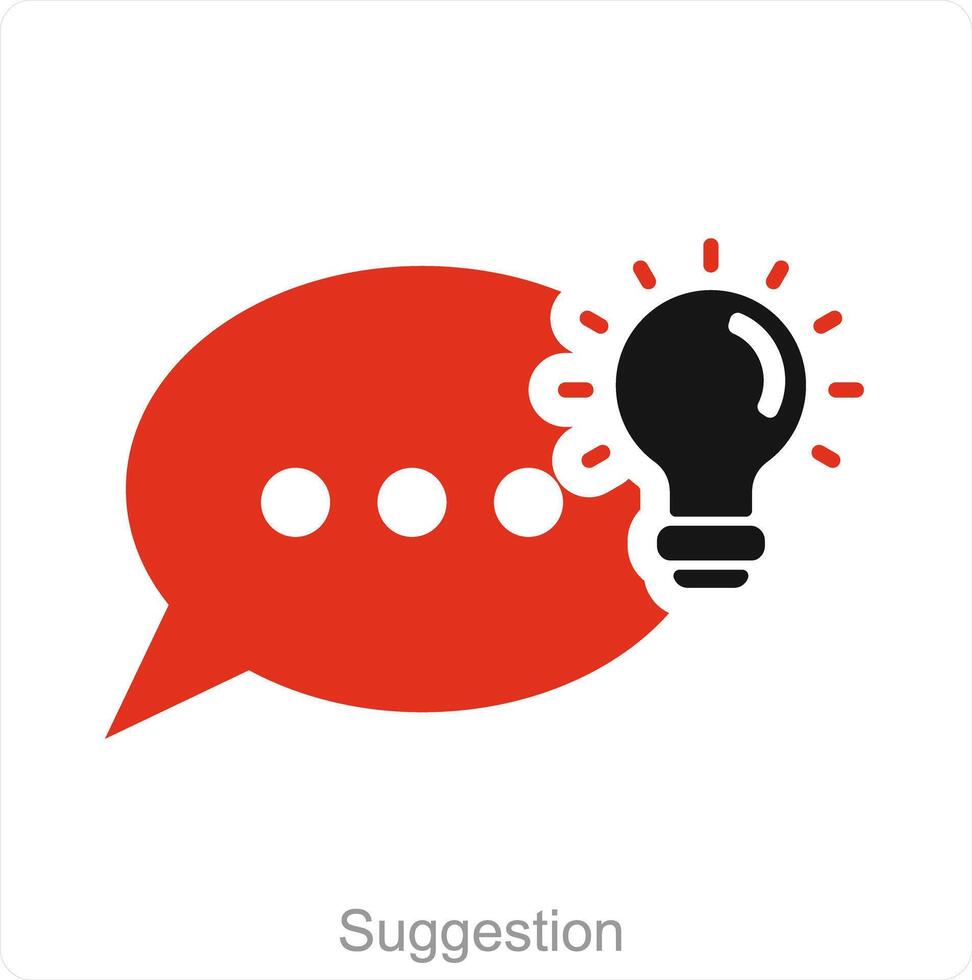 Suggestion and idea icon concept vector