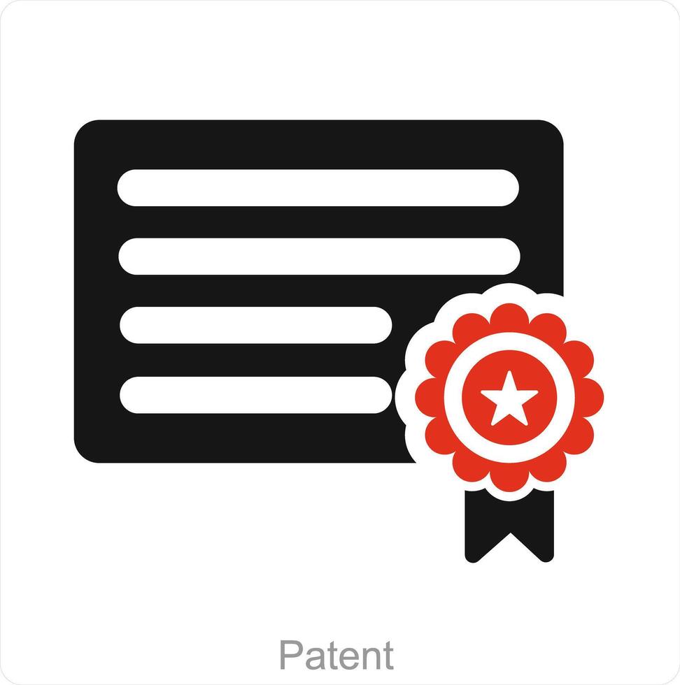 Patent and diploma icon concept vector
