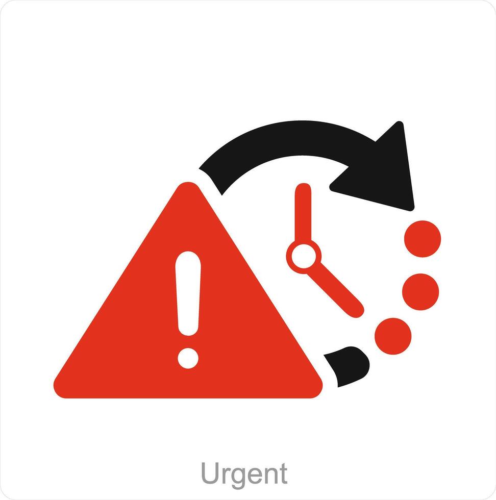 Urgent and alert icon concept vector