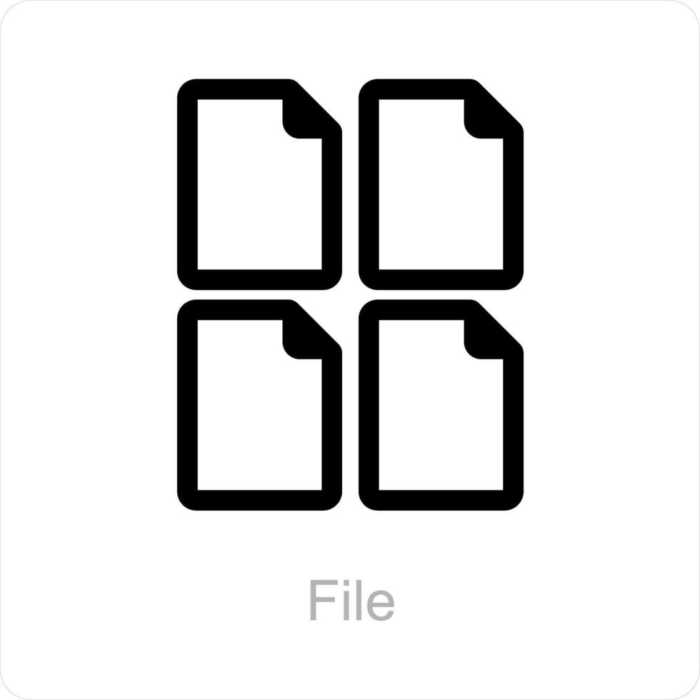 files and folder icon concept vector