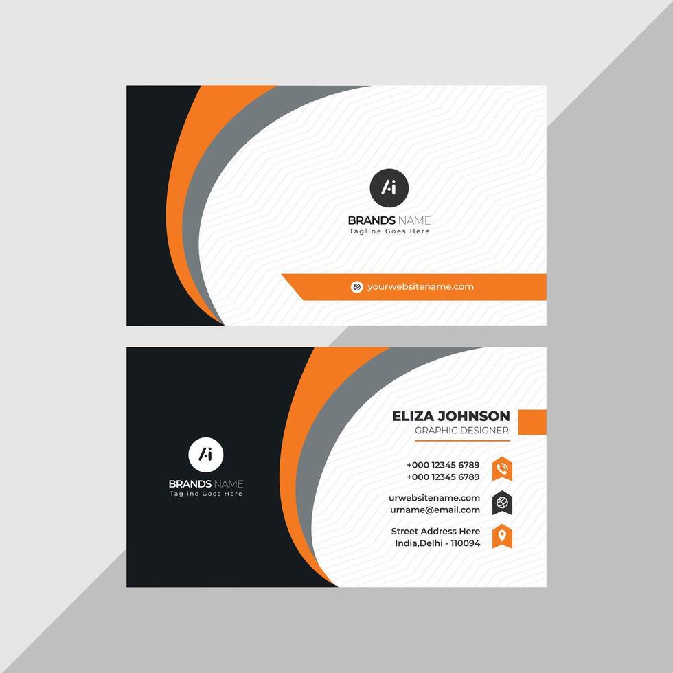 Professional modern clean minimal business card or visiting card design vector