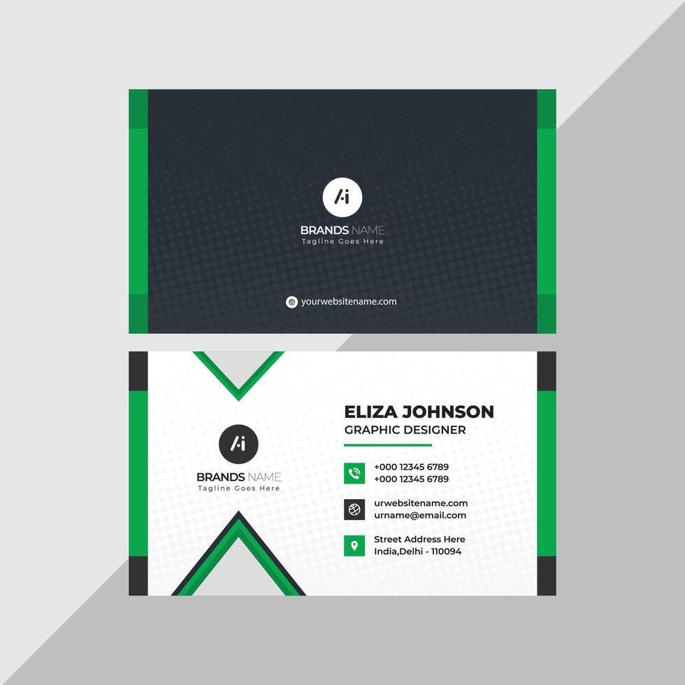 Professional modern clean minimal business card or visiting card design vector