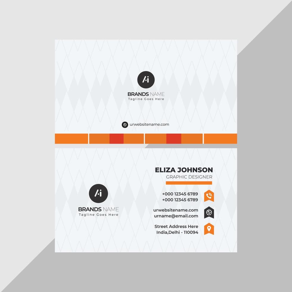 Professional modern clean minimal business card or visiting card design vector