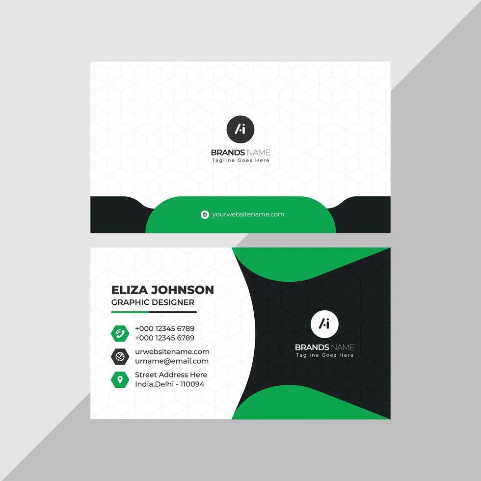 Professional modern clean minimal business card or visiting card design vector