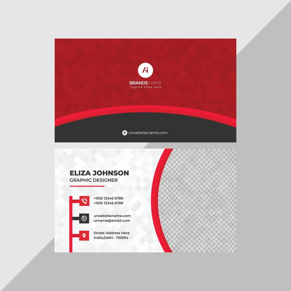 Professional modern clean minimal business card or visiting card design vector