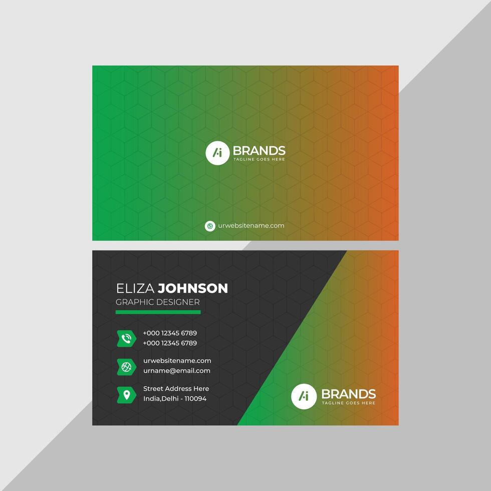 Professional modern clean minimal business card or visiting card design vector