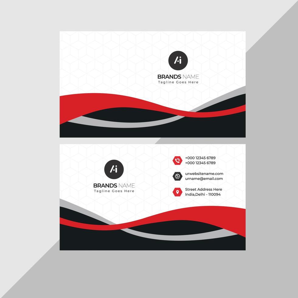 Professional modern clean minimal business card or visiting card design vector