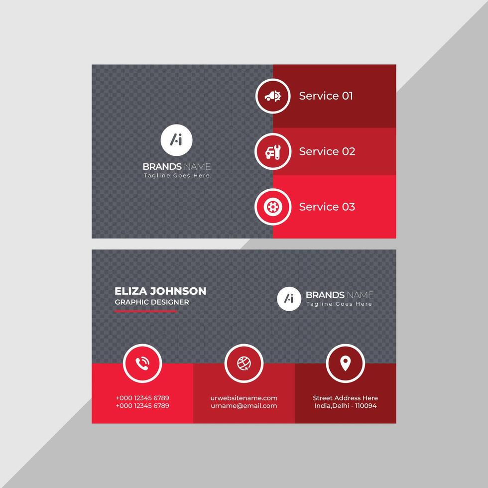 Professional modern clean minimal business card or visiting card design vector