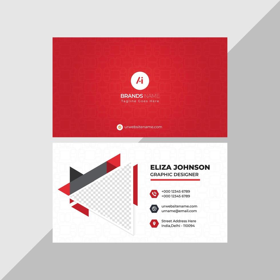 Professional modern clean minimal business card or visiting card design vector