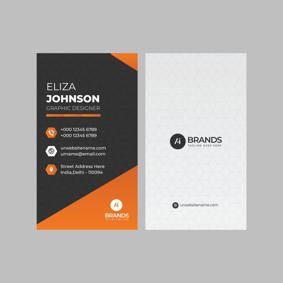 Professional modern clean minimal business card or visiting card design vector