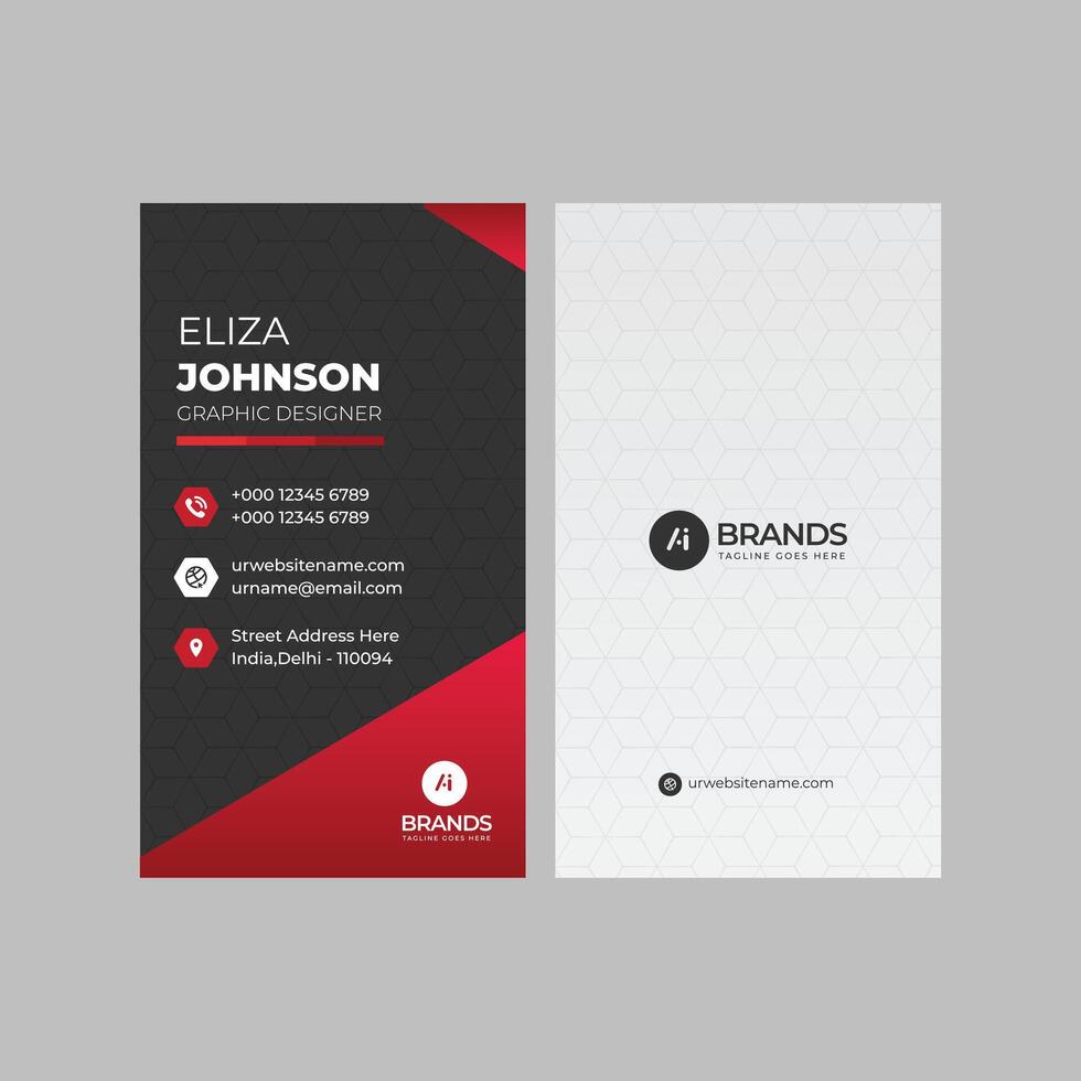 Professional modern clean minimal business card or visiting card design vector