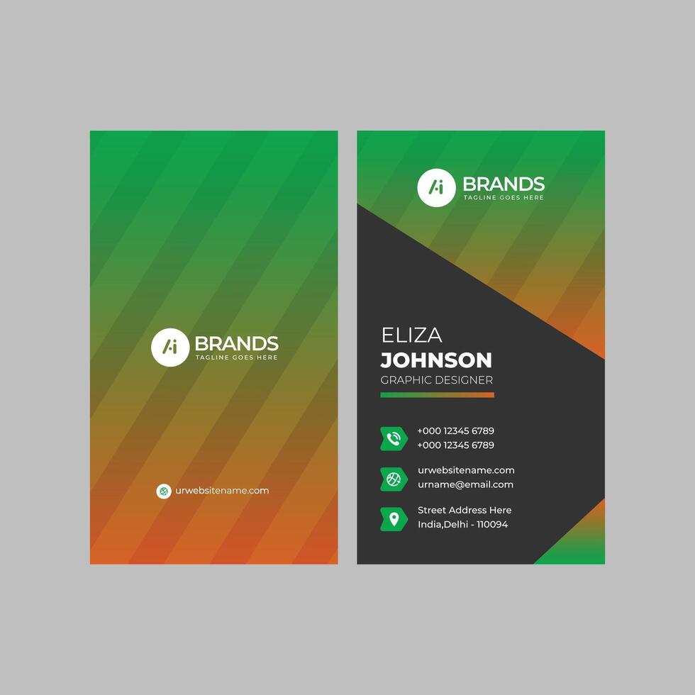 Professional modern clean minimal business card or visiting card design vector