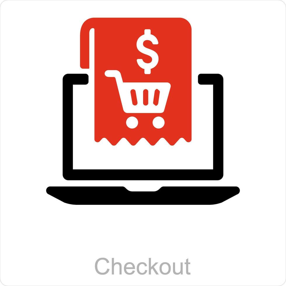 Checkout and store icon concept vector