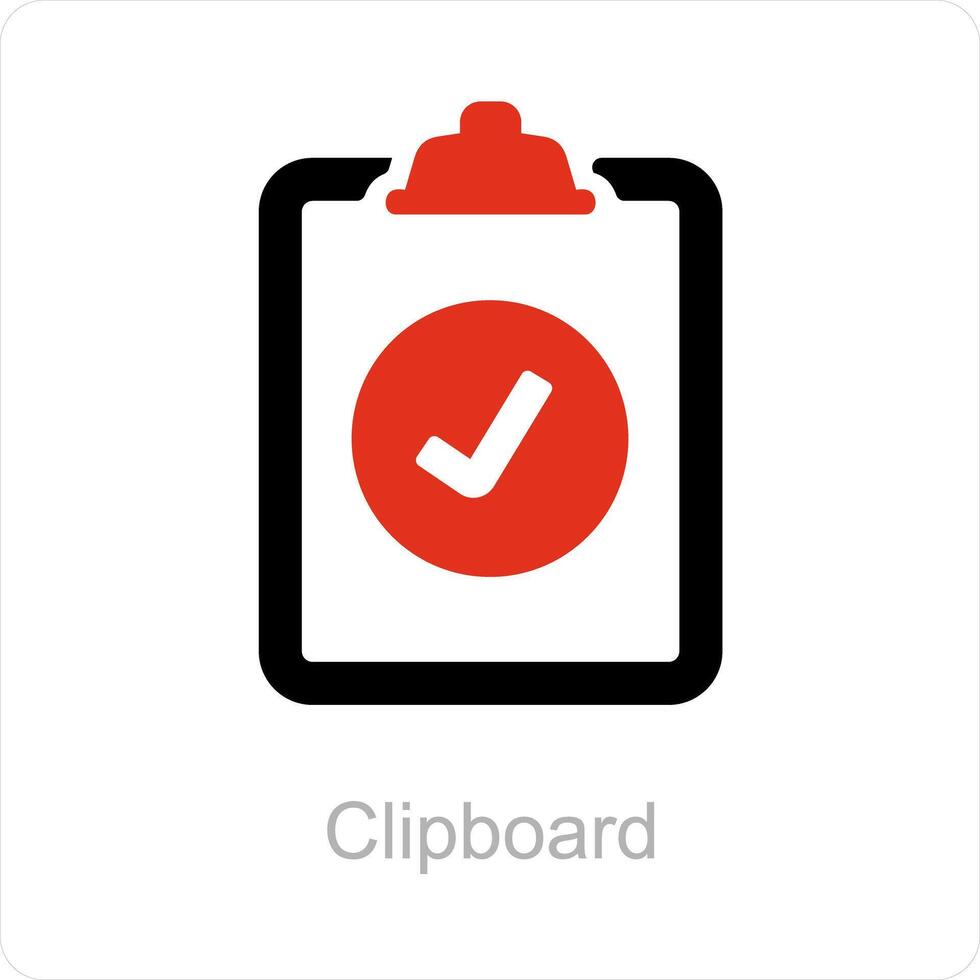 clipboard and document icon concept vector