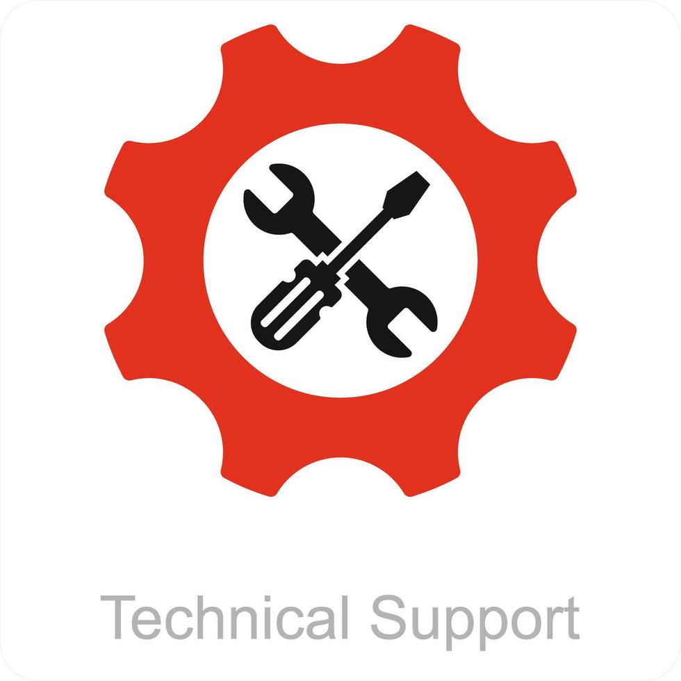 Technical support and service icon concept vector