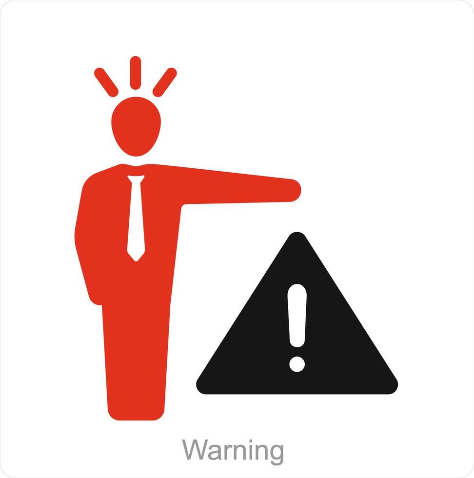 advertencia y peligro icono concepto vector
