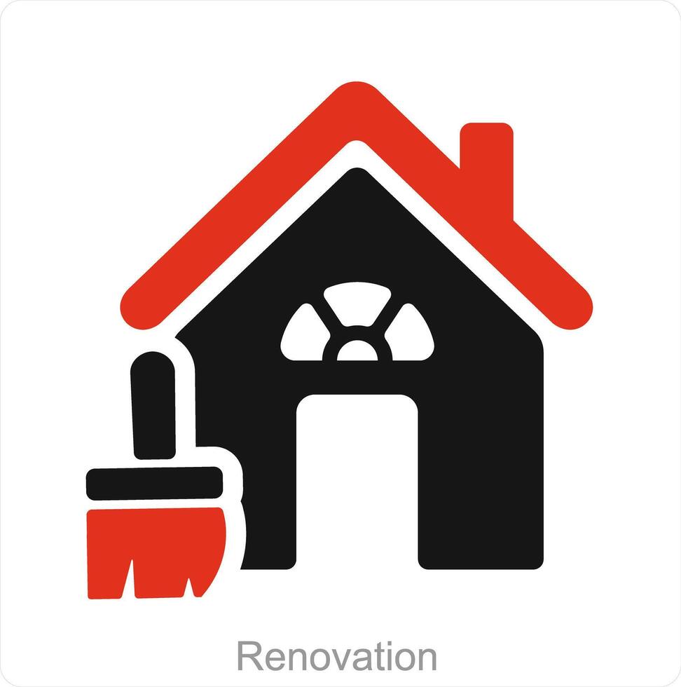 Renovation and home icon concept vector