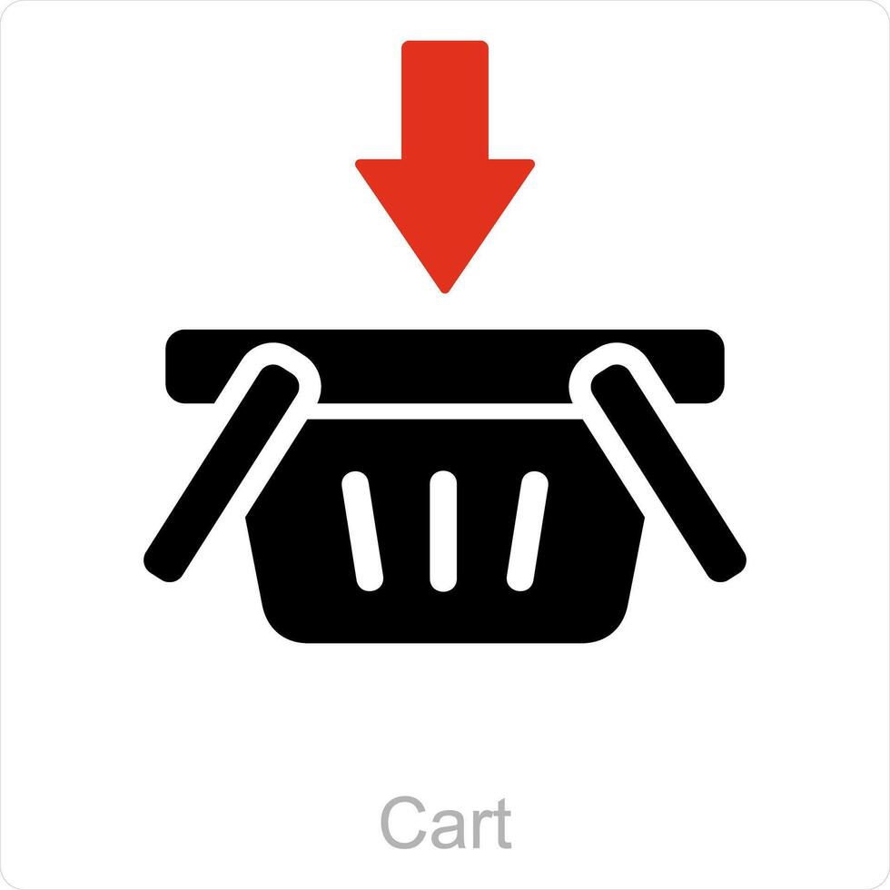 Cart and shop icon concept vector