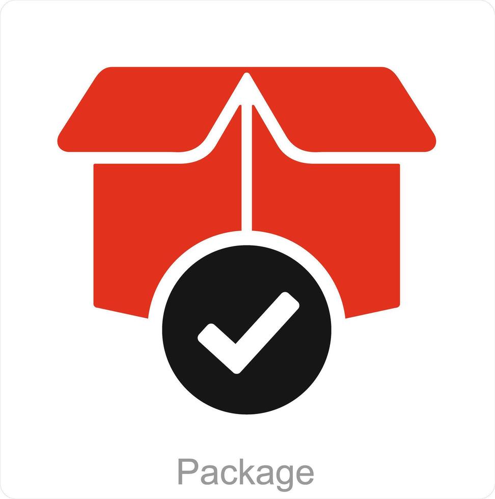 Package and parcel icon concept vector